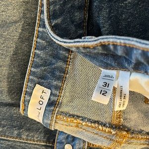 LOFT high waisted, “curvy, straight crop” jeans. Size 12/31
